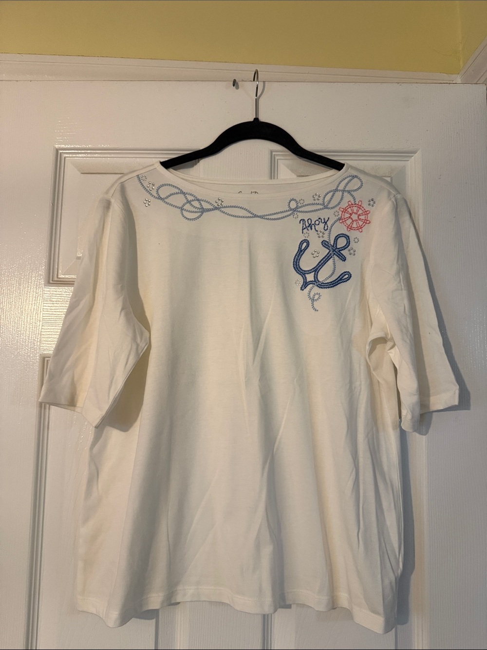 Women’s Nautical Embroidered Top
